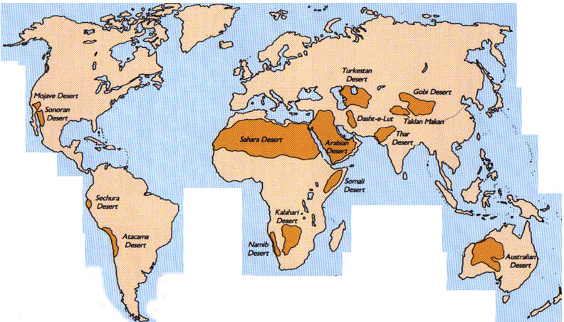 sonoran desert on world map