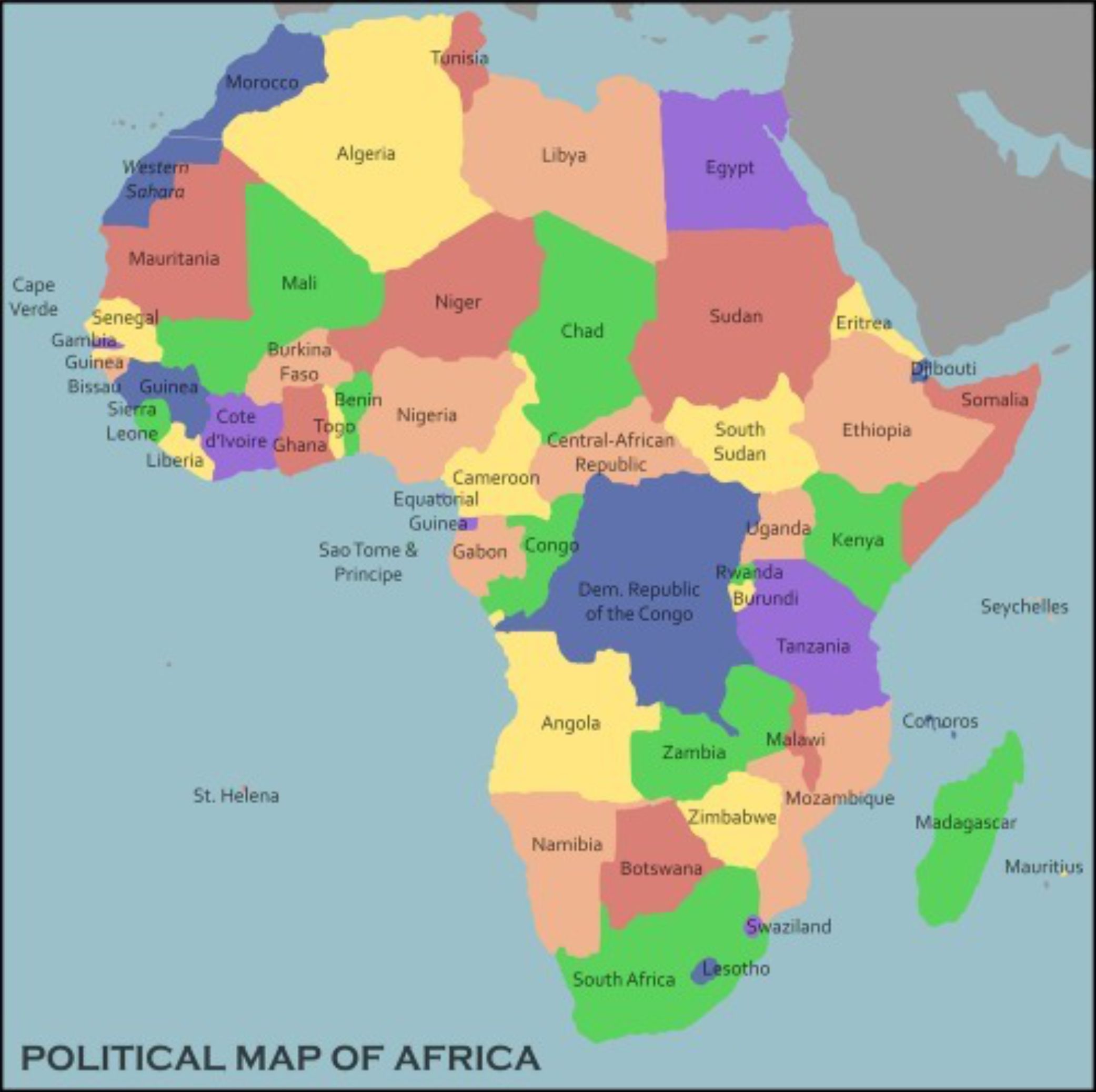 Political map of Africa